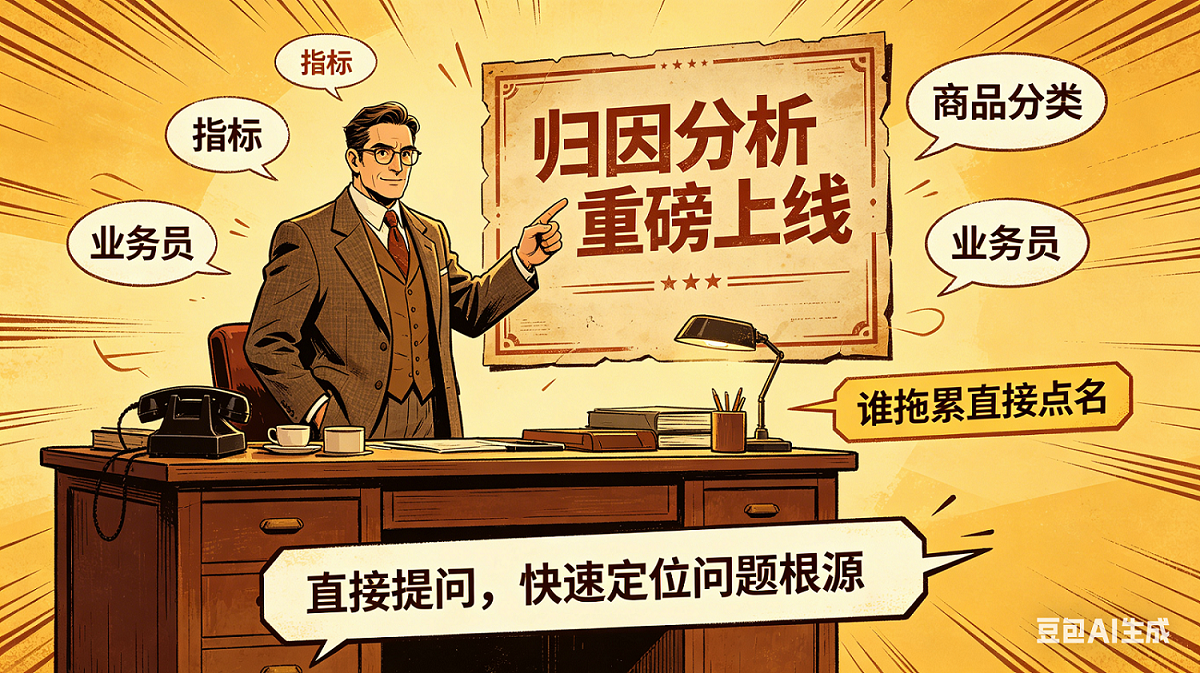 润下滑、业绩波动?老板参谋一键归因,找到真问题